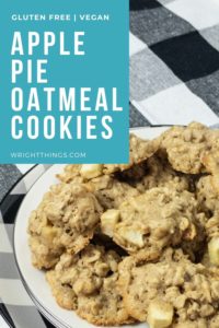 gluten free apple pie oatmeal cookies