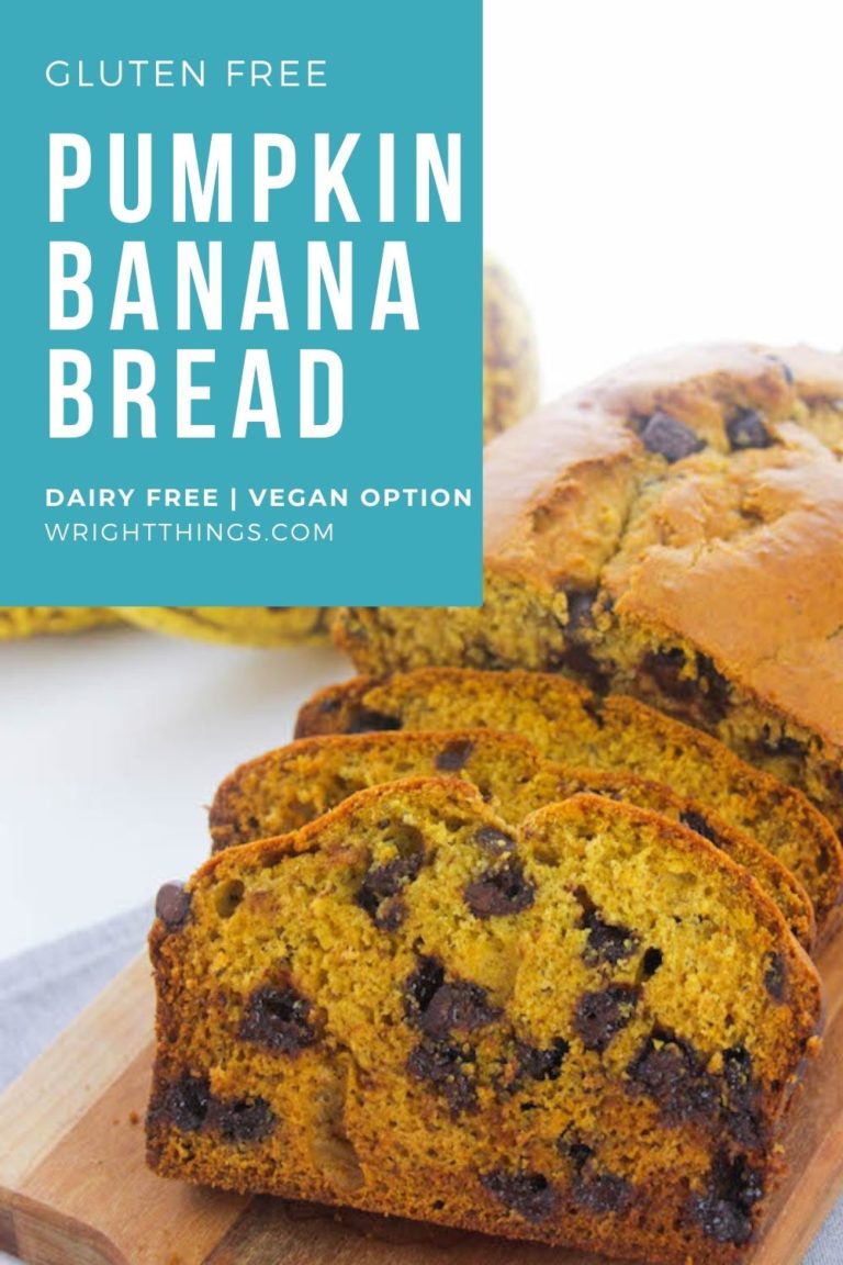 Gluten Free Pumpkin Banana Bread {Dairy Free, Vegan Option} Wright Things