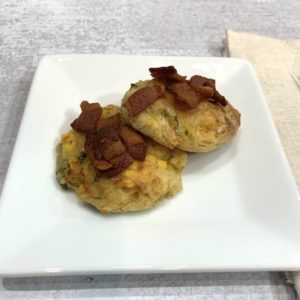 Mashed potato and corn cakes