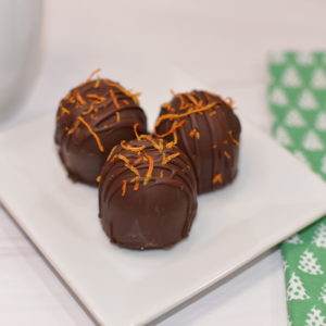 orange dark chocolate hot cocoa bomb