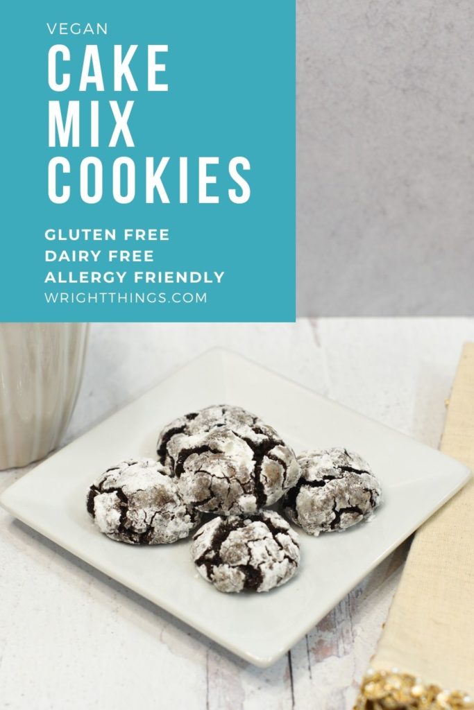 Gluten Free Chocolate Cake Mix Cookies {Dairy Free, Vegan} Wright Things